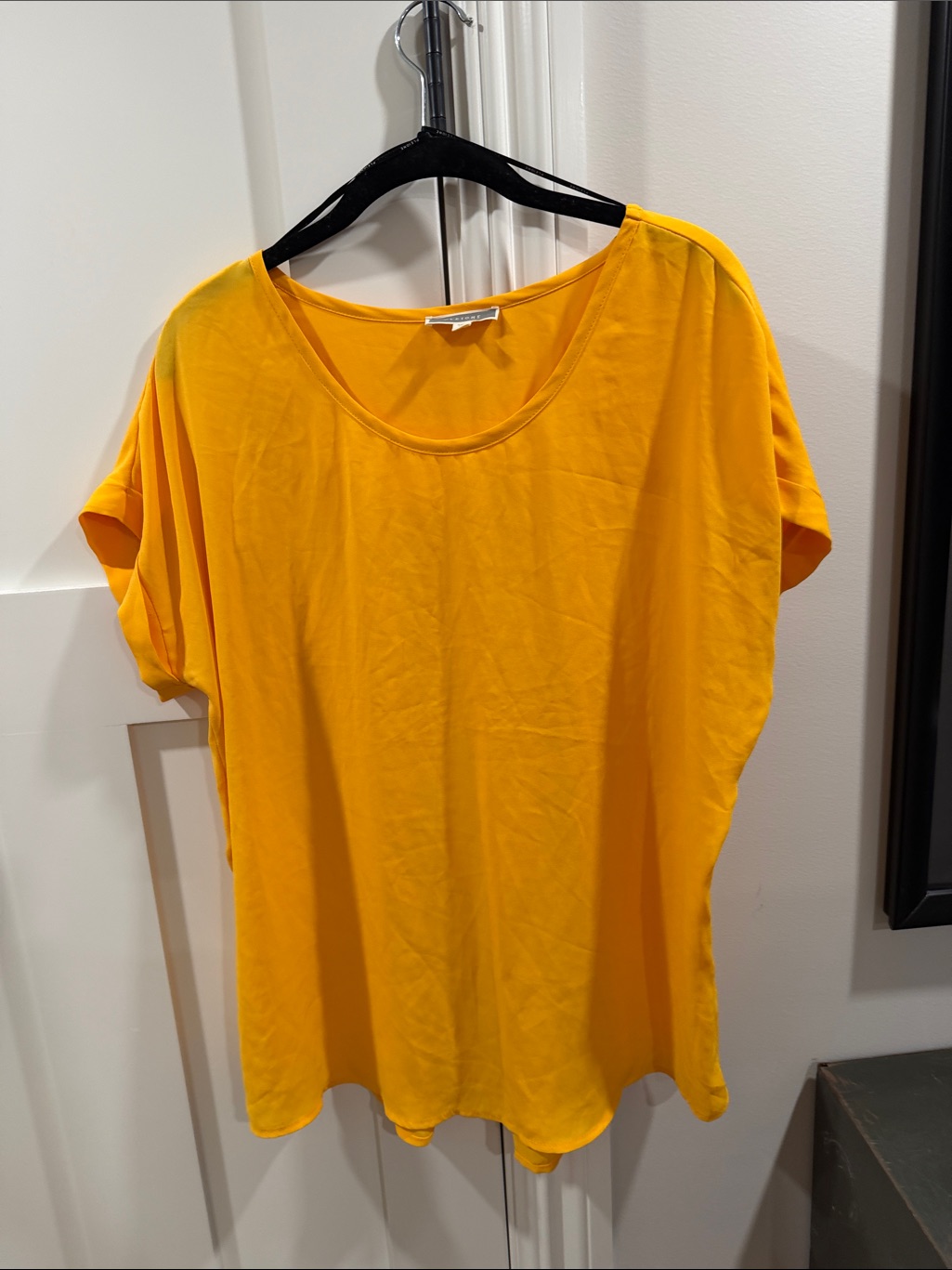 Pleione Sunny Yellow Short Sleeve Scoop Neck Tee